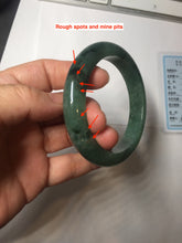 Load image into Gallery viewer, 56.5mm Certified Type A 100% Natural Woodland Green Jadeite Bangle AZ184-0432

