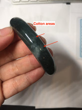 Load image into Gallery viewer, 56.7mm Certified Type A 100% Natural dark green/blue/gray/black Guatemala Jadeite bangle PJ143-1473
