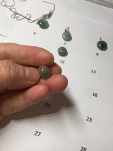 Load image into Gallery viewer, 11-13.7mm Type A 100% Natural dark green gray(油青) Abacus-Bead Peace and Safety Guardian Donuts Buckle jadeite Pendant group PA206(add on item)
