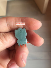 Load image into Gallery viewer, Type A 100% Natural dark green blue gray Guatemala jadeite jade cat kitty pendant PC143 Add one item
