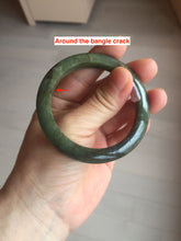 Load image into Gallery viewer, 50mm Certified Type A 100% Natural dark green/gray/black Jadeite Jade bangle PA7-3457 ($19.99 group)
