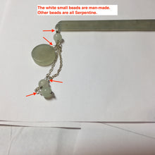 Load image into Gallery viewer, 20cm 100% Natural icy white gray black(灰冰) Xiu Jade (Serpentine) Hairpin AW66
