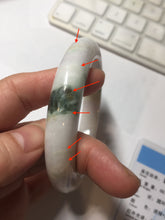 Load image into Gallery viewer, 59.3mm 100% Natural type A sunny green purple white Jadeite Jade bangle PE43-5481
