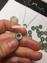 Load image into Gallery viewer, 9.5-10mm Type A 100% Natural light green Guatemala Jadeite Jade small safty ring pendant group PC192 Add on item
