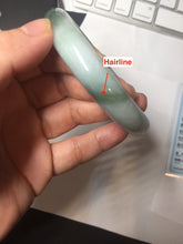 Load image into Gallery viewer, 62mm certified 100% natural Type A oily dark green gray black white (老油青) jadeite jade bangle PH232-0050
