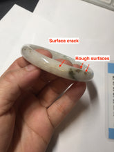 Load image into Gallery viewer, 60mm certified Type A 100% Natural light green white brown Fragrance of Osmanthus in August(八月桂花)Jadeite Jade bangle PA72-6314
