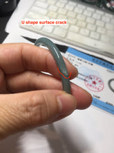 Load image into Gallery viewer, 51.5mm Certified Type A 100% Natural Light Blue Green Gray Ru Kiln Sky Celadon Blue (汝窑天青蓝) Guatemala Jadeite Jade Slim Round Bangle PJ104-7377
