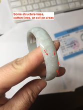 Load image into Gallery viewer, 51.8mm certified Type A 100% Natural light green clear white thin style Jadeite jade bangle PH44-9646
