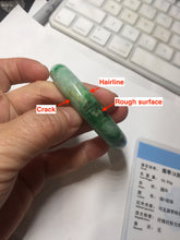 Load image into Gallery viewer, 54mm certified 100% natural Type A sunny green jadeite jade bangle PB165-4664
