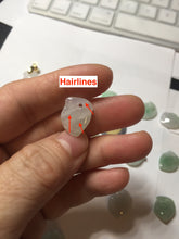 Load image into Gallery viewer, Type A 100% Natural icy watery sunny green/purple/white/yellow Jadeite Jade Peach Pendant group BF151
