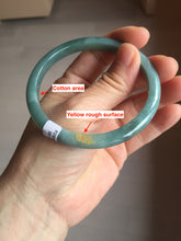 Load image into Gallery viewer, 59.2mm Certified Type A 100% Natural green/blue/black/gray/black Guatemala slim Jadeite bangle PF11-5873
