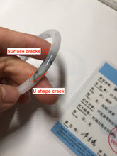 Load image into Gallery viewer, 49.5mm Certified Type A 100% Natural icy watery light green purple Jadeite Jade bangle PA73-6337
