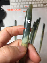 Load image into Gallery viewer, 17-18cm 100% Natural Green Blue Yellow Xiu Jade (Serpentine) Quiet Country Serial Hairpin AW69
