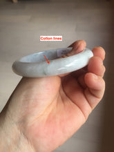 Load image into Gallery viewer, 59.8mm Certificated Type A 100% Natural White purple gray Jadeite Jade bangle AA116-8440
