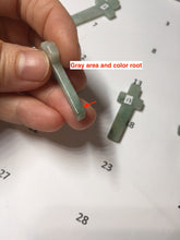 Load image into Gallery viewer, 100% Natural type A light green gray jadeite Jade Hand-held cross or cross pendant necklace PA208

