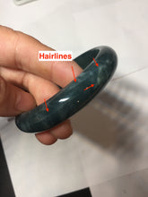 Load image into Gallery viewer, 59mm Certified Type A 100% Natural dark green/blue/gray/black Guatemala Jadeite bangle PJ139-1480
