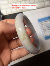Load image into Gallery viewer, 57.7mm Certified Type A 100% Natural light purple white gray Jadeite bangle BH99-2161
