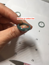Load image into Gallery viewer, 15.5mm size 4 3/4 100% natural type A icy watery green/blue icy watery Guatemala jadeite jade band ring group PA220
