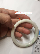Load image into Gallery viewer, 57mm Certified Type A 100% Natural sunny green/white(白底青) Jadeite Jade bangle PE39-2852
