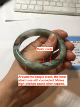 Load image into Gallery viewer, 56.5mm Certified 100% natural Type A light green/purple Whispers of the Spring Breeze jadeite jade bangle PH104-5441
