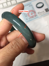Load image into Gallery viewer, 60.6mm Certified Type A 100% Natural dark green/blue/gray/black Guatemala Jadeite bangle PJ135-1486
