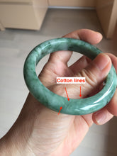 Load image into Gallery viewer, 56.5mm Certified Type A 100% Natural Woodland Green Jadeite Bangle PH230-0263
