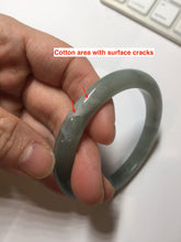 Load image into Gallery viewer, 53mm Certified Type A 100% Natural oily dark green(老油青)/gray Jadeite bangle PF1-(2775)
