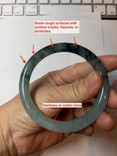 Load image into Gallery viewer, 57mm Certified type A 100% Natural light green blue purple gray black Jadeite bangle PB275-2747
