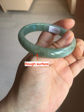 Load image into Gallery viewer, 54.5mm certified Type A 100% Natural dark green gary(油青) oval Jadeite Jade bangle PB206-3357
