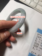 Load image into Gallery viewer, 52.7mm certified 100% natural Type A light green/purple jadeite jade bangle PE10-0323
