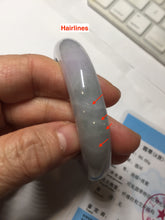 Load image into Gallery viewer, 56.4mm certified 100% natural Type A icy light green/purple jadeite jade bangle PE6-0298
