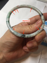 Load image into Gallery viewer, 60.2mm certified Type A 100% Natural sunny green red brown slim round cut Jadeite Jade bangle PH209-6198
