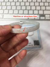 Load image into Gallery viewer, 48.5mm certified 100% natural type A light green orange white thin square style jadeite bangle PH251-1001
