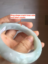 Load image into Gallery viewer, 55.3mm Certified Type A 100% Natural light green with carved Ancient Coin, Auspicious Cloud, and Lingzhi Jadeite Jade bangle PD148-6258
