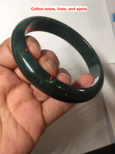 Load image into Gallery viewer, 59mm Certified Type A 100% Natural dark green/blue/gray/black Guatemala Jadeite bangle BS144-6408
