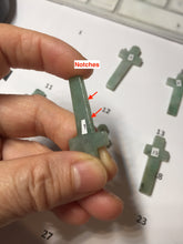 Load image into Gallery viewer, 100% Natural type A light green gray jadeite Jade Hand-held cross or cross pendant necklace PA208
