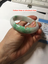 Load image into Gallery viewer, 52.5mm certified type A 100% Natural sunny green/purple oval jadeite jade bangle PF55-0437
