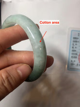 Load image into Gallery viewer, 53.4mm certified 100% natural Type A oily dark green gray black(老油青)  half mountain half water (半山半水) oval jadeite jade bangle BS177-0063
