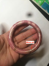 Load image into Gallery viewer, 58mm 100% natural rose pink round cut rose stone (Rhodonite)bangle sy4
