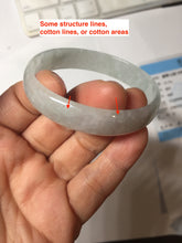 Load image into Gallery viewer, 51.5mm certified Type A 100% Natural icy light green clear white thin style Jadeite jade bangle PH43-9642
