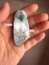 Load image into Gallery viewer, 100% Natural type A dark green black gray (老油青) happy Buddha jadeite pendant PF41
