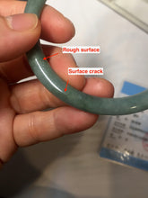 Load image into Gallery viewer, 61.5mm Certified Type A 100% Natural oily dark green(老油青) purple gray black round cut Jadeite Jade bangle Bh103-0715
