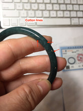 Load image into Gallery viewer, 54.7mm Type A 100% Natural dark Green/Gray/Black/blue Guatemala Slim Round Cut Jadeite Bangle PJ131-1374
