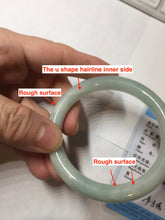 Load image into Gallery viewer, 53.5mm certified 100% natural Type A light green round cut jadeite jade bangle BP161-2771
