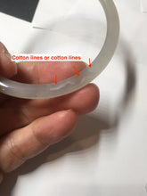 Load image into Gallery viewer, 59mm Certified 100% Natural icy white/gray/pale pink(淡藕粉) slim round cut nephrite jade bangle HN43-9200
