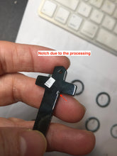 Load image into Gallery viewer, 100% Natural type A dark green/blue/black/gray Guatemala jadeite Jade Hand-held cross or cross pendant group PE14
