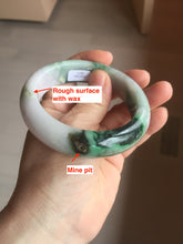 Load image into Gallery viewer, 58mm Certified 100% natural Type A green/purple chubby jadeite jade bangle PB98-8975
