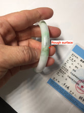 Load image into Gallery viewer, 54.3mm Certified Type A 100% Natural light green purple(春带彩) round cut jadeite Jade bangle AA82-4936
