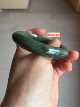 Load image into Gallery viewer, 55.7mm certified 100% natural type A dark green/black jadeite jade bangle PA35-1234
