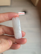 Load image into Gallery viewer, 100% natural type A icy watery light green white jadeite jade rectangle bead/craft supplies BG9
